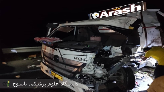 ۳-فوتی-و-۱۱-مصدوم-در-پی-تصادف--زنجیره-ای-۲-کامیون-ایسوزو-و-۳-خودروی-سواری-در-بیژگن-میمند--
