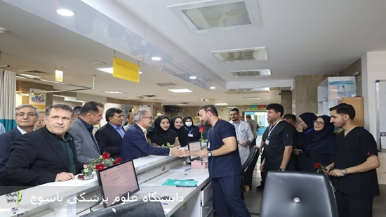 حضور-استاندار-و-رئیس-دانشگاه-علوم-پزشکی-یاسوج-در-بیمارستان‌-شهید-جلیل-به-مناسبت-روز-پرستار