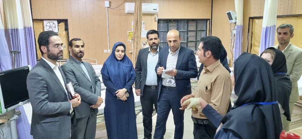 بازدید میدانی سرپرست دانشگاه علوم پزشکی کهگیلویه و بویراحمد از بیمارستان شهید رجایی یاسوج