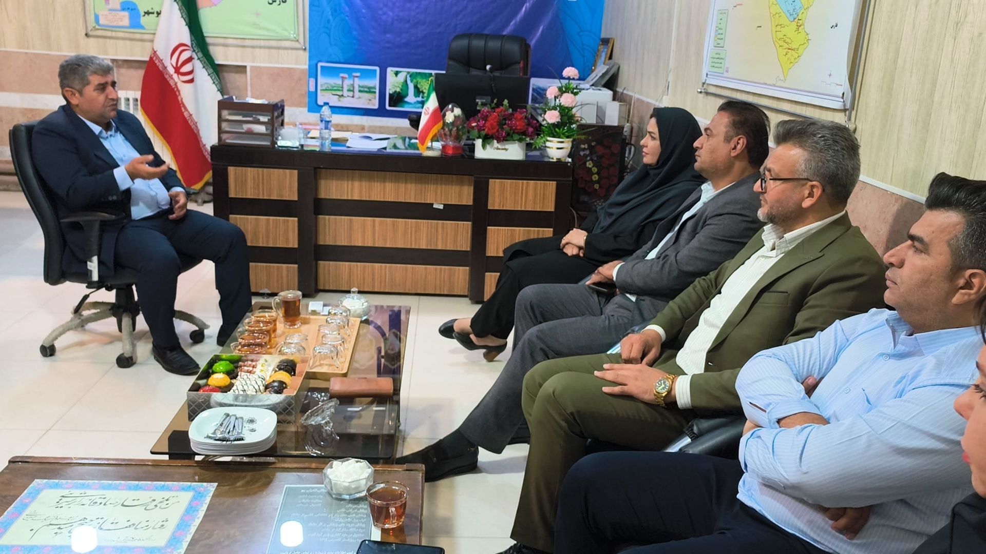 دیدار سرپرست شبکه بهداشت و درمان شهرستان باشت با فرماندار و امام جمعه این شهرستان