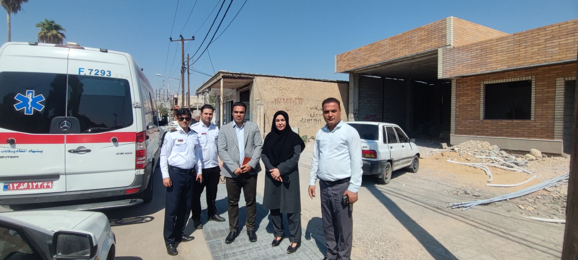 بازدید سرپرست شبکه بهداشت و درمان شهرستان باشت از ساختمان اورژانس ۱۱۵ شهری