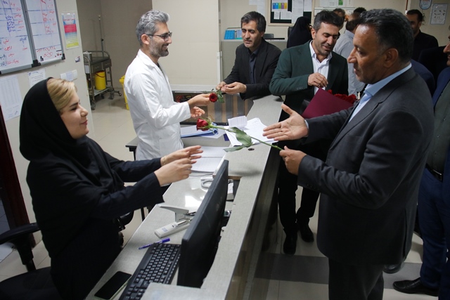 بازدید فرماندار شهرستان کهگیلویه از بیمارستان امام خمینی(ره) دهدشت بمناسبت میلاد حضرت زینب(س) و روز پرستار+ تصاویر