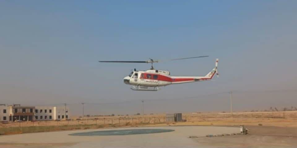 پرواز پرنده نجات بخش اورژانس ۱۱۵ بهبهان بر فراز کوههای بهمئی برای نجات جان مادر و نوزاد