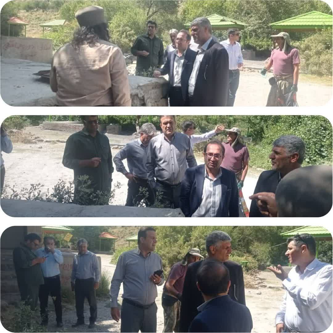 بازدید میدانی سرپرست شبکه بهداشت و درمان شهرستان دنا از چاه‌های فاضلاب منطقه گردشگری کوه گل