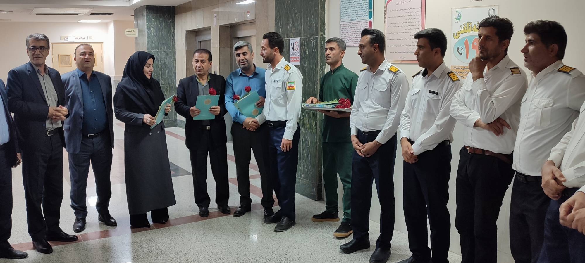 تجلیل ریاست دانشگاه از کارکنان واحد حراست بیمارستان شهید دکتر جلیل به مناسبت روز حراست