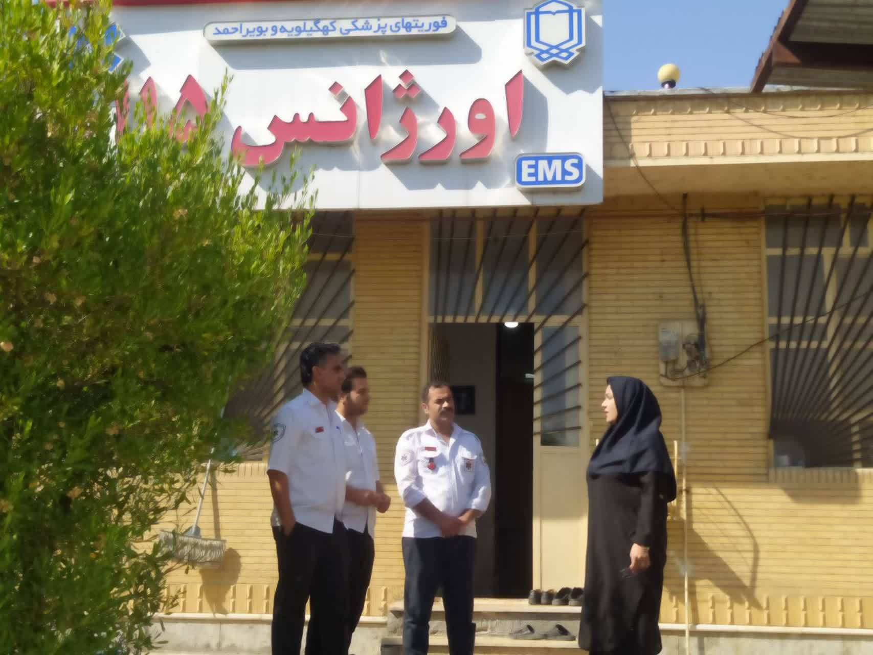 بازدید از پایگاه‌های جاده‌ای اورژانس؛ در کنار قهرمانان خط مقدم سلامت 
