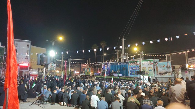 همگام با عزاداران حسینی در شب‌های پایداری و مقاومت شهر دهدشت