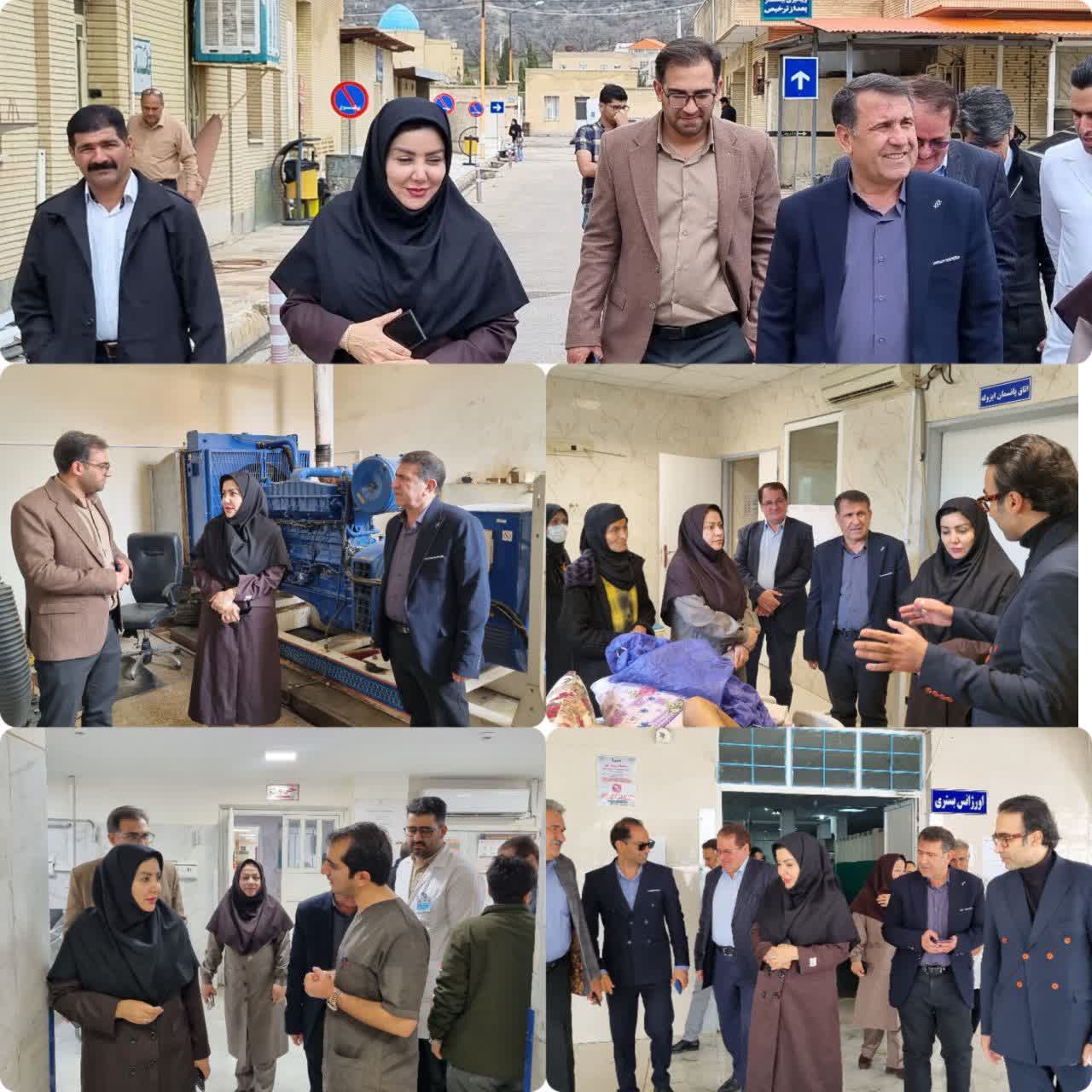 بازدید رئیس دانشگاه علوم پزشکی یاسوج از بیمارستان‌های امام سجاد(ع) و شهید بهشتی به مناسبت عید نوروز