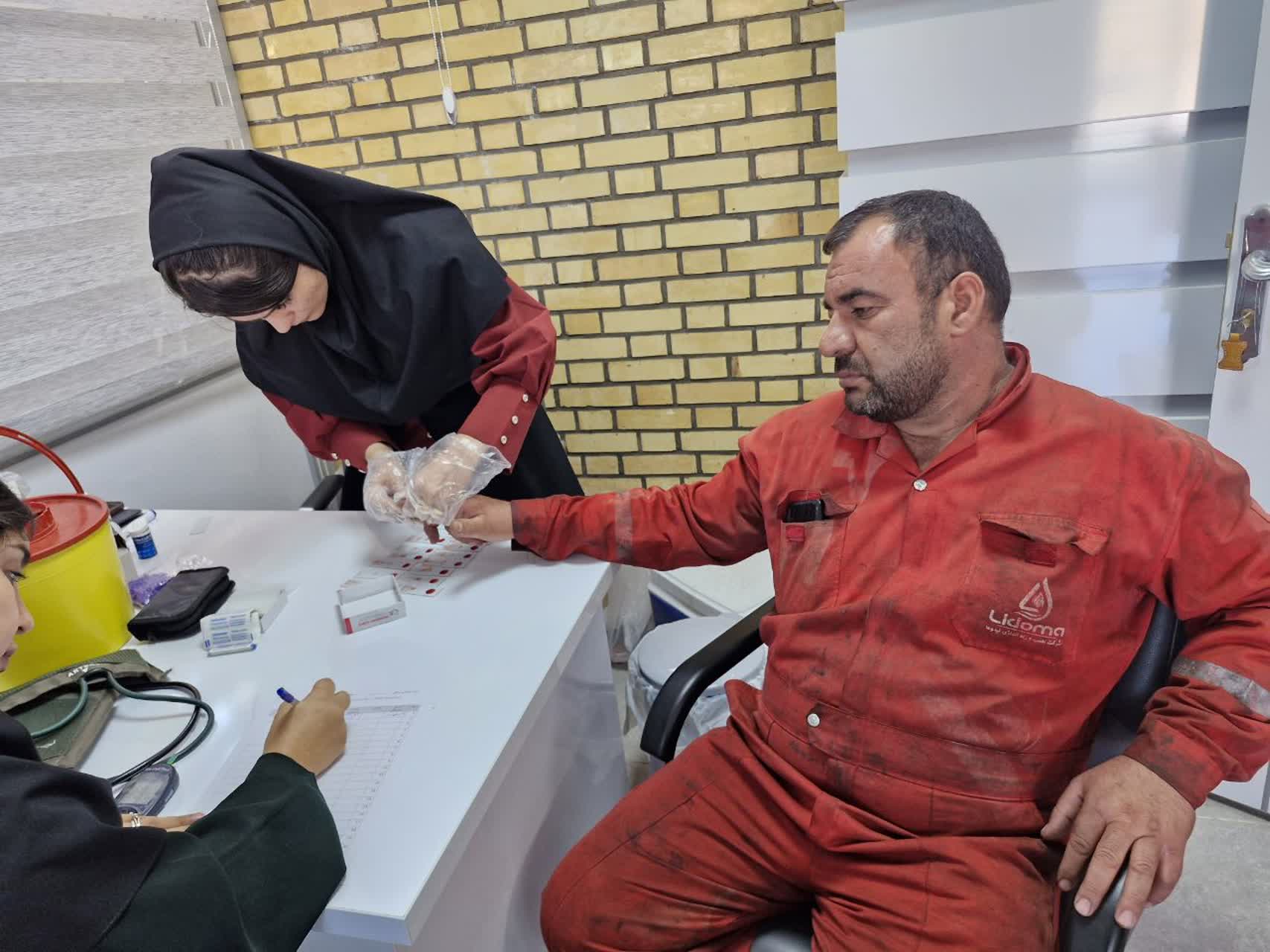 غربالگری سلامت رانندگان و پرسنل شرکت هلال خاورمیانه ترابر در مارگون